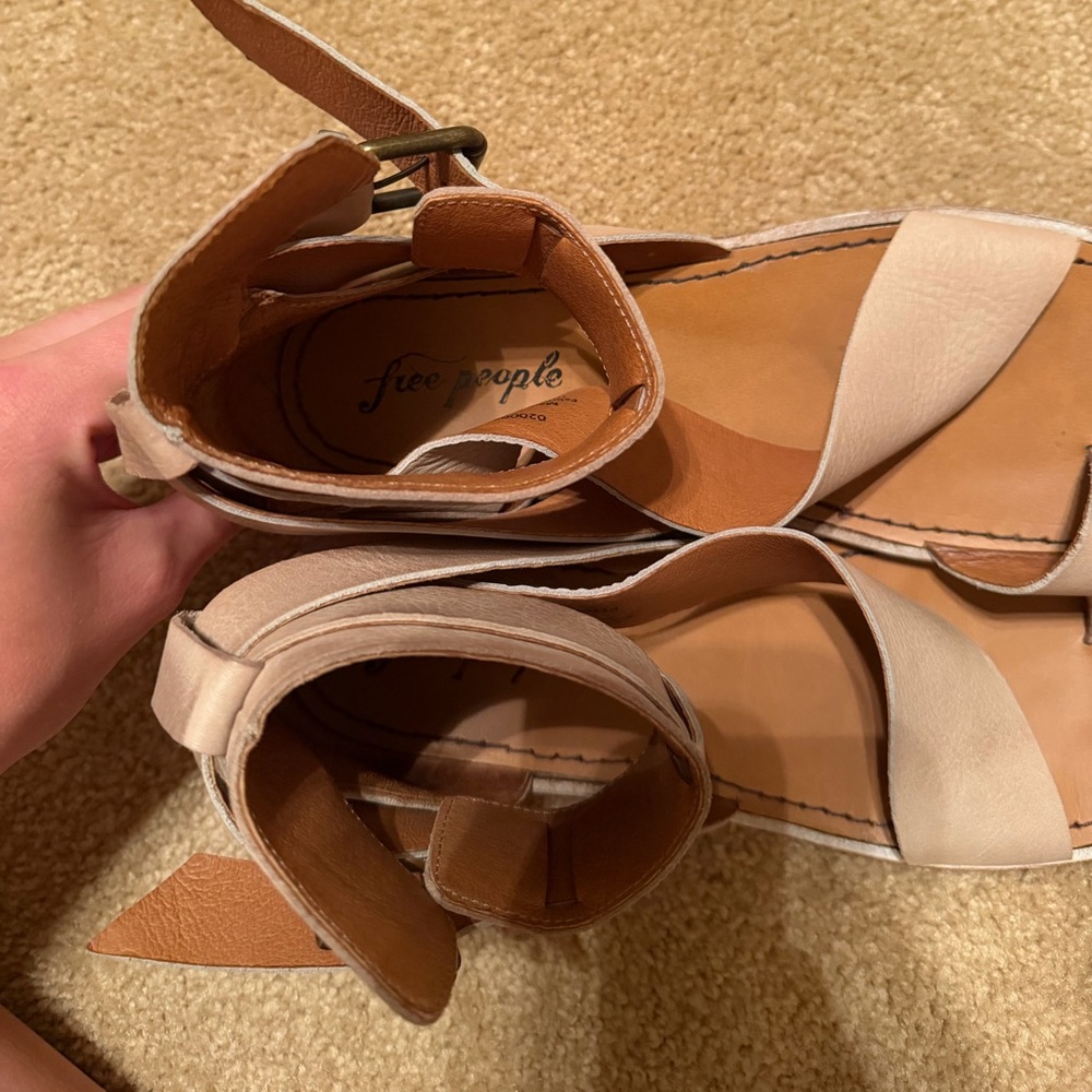 Free People Vale Boot Ankle-Strap Sandals Tan - Picture 6 of 6